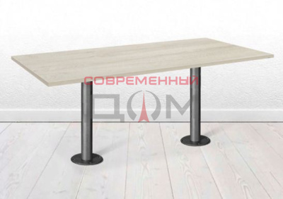 Стол Sheffilton SHT-TT120/80 ЛДСП дуб беленый + SHT-TU13/H110 металл черный муар